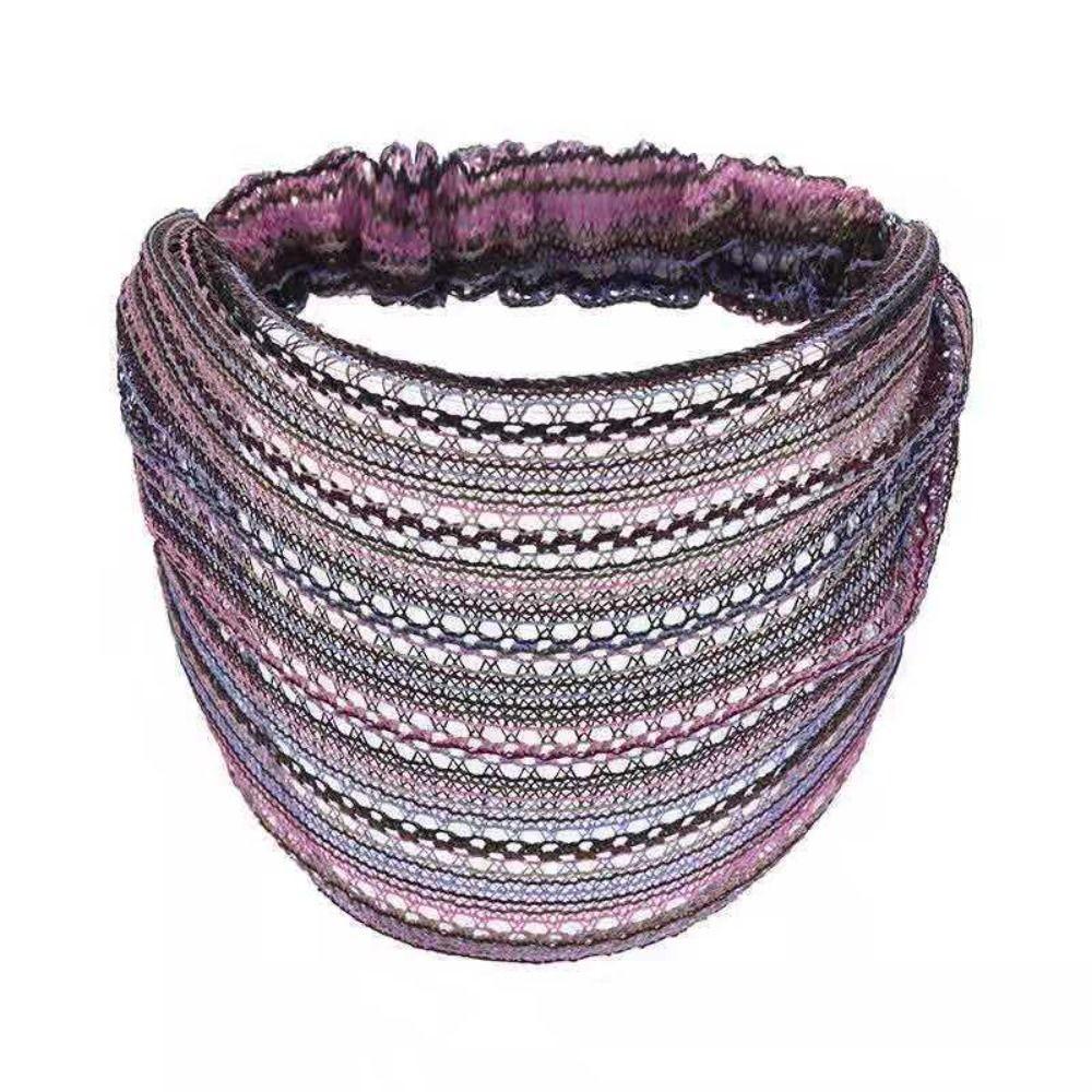 Multicolor Women Head wraps Pearl White Hair Cower Elastic Organza Hairbands  Ladies