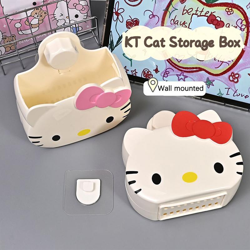 Sanrio Hello Kitty Toothbrush Storage Rack Cartoon Anime Cute Bathroom Large Capacity Storage Box Girl&Child Holiday Gifts