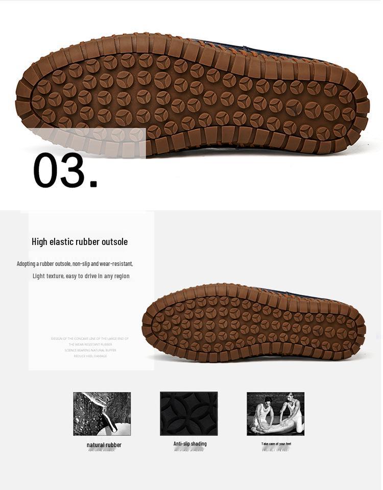Herren Übergröße Formelle Leder Slipper Loafers - Grenzüberschreitende Lässige Rindsleder Slipper