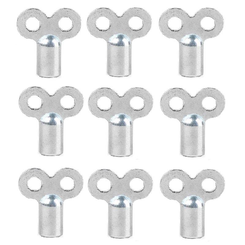 Feb.Radiator Accessories Vent Valve Radiator Exhaust Valve Key Switch Four Corners Deflation Valve Wrench Small Key 9Pcs