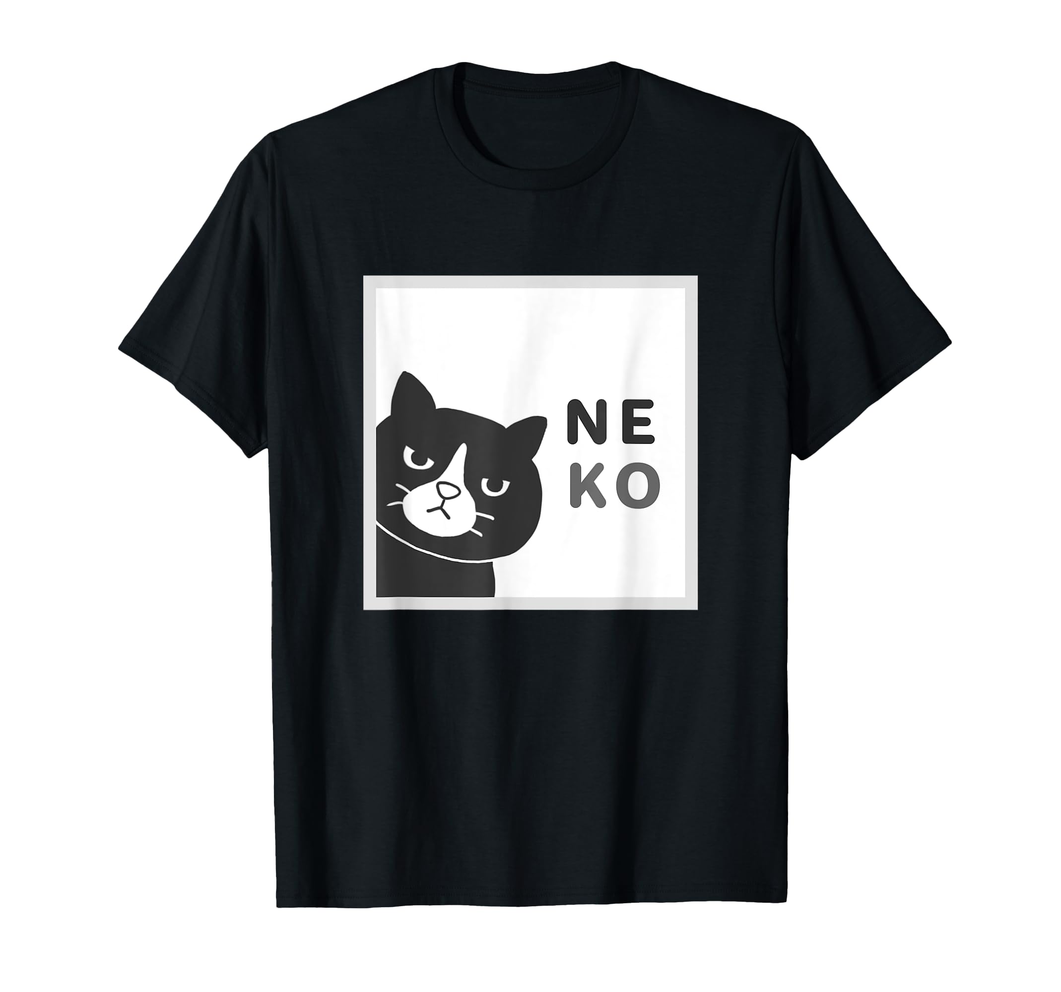 

Cat neko calico the Fukigen Neko Cat Face Window Illustration - From Window [Animal Friends] T-Shirt чёрный
