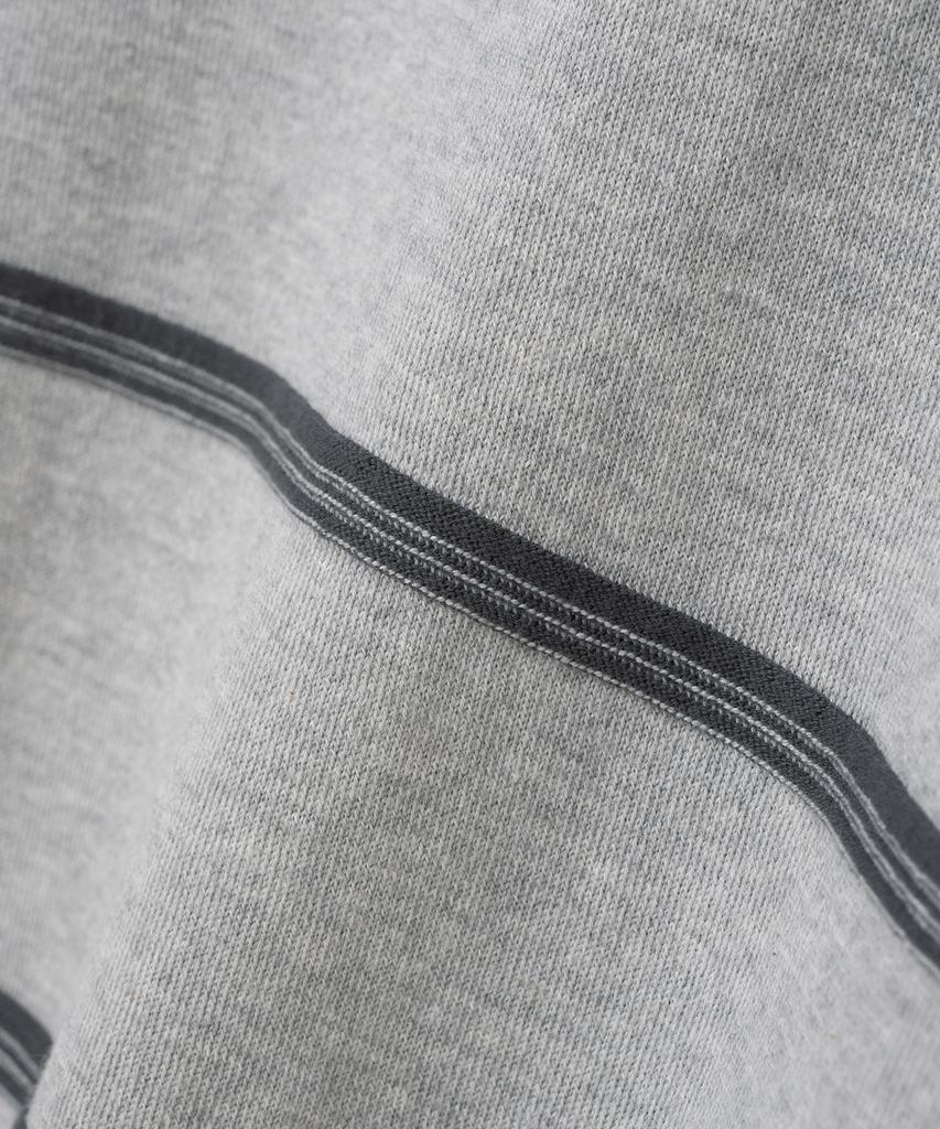 MILLO ARCHIVE Hey V-Neck Striped Knit [Melange Gray]