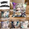 Firefly Game HSR Merchandise Square Sofa Pillow Cover Solid Color Living Room Home Decor Cushion Case