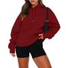 Hooded Premium Pullover Women's Thickened Casual Autumn Solid Color Long Sleeve Fashion Velvet