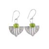 Peridot Gemstone 925 Sterling Silver Jewelry Handmade Earrings 1.19" For Women EE-65-1
