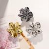 3pcs Large Small PVC Bauhinia Flower Hair Claw Clips for Women Girls Trendy Gold Silver Color Hairpin Accessories Styling Gifts