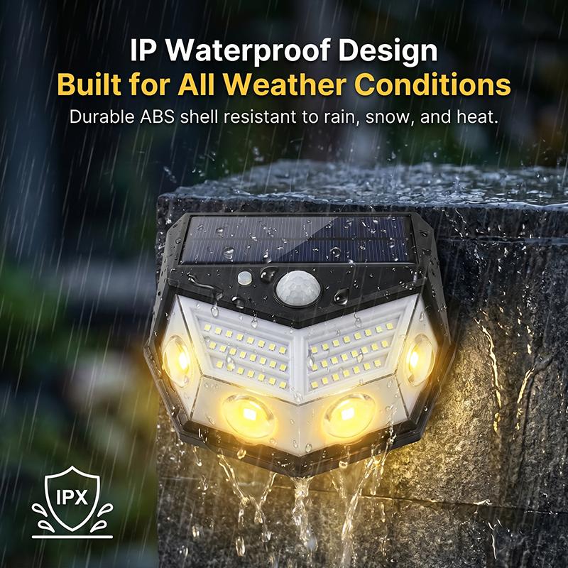 Multifunctional Solar Lamp Outdoor Garden Decoration Solar LED Light Waterproof Sunlight Powered Spotlight with Motion Sensor