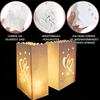 10pcs Hollow Out Halloween Fire-Retardant Candle Bags Parties White Exquisite Multiple Options Available