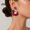 Funny Halloween Party Jewelry 1 Pair Summer Ghost Earrings for Women, Cute Lightweight Comfortable Earring Dangles Pool Float Dangle Drop Earrings, 2D