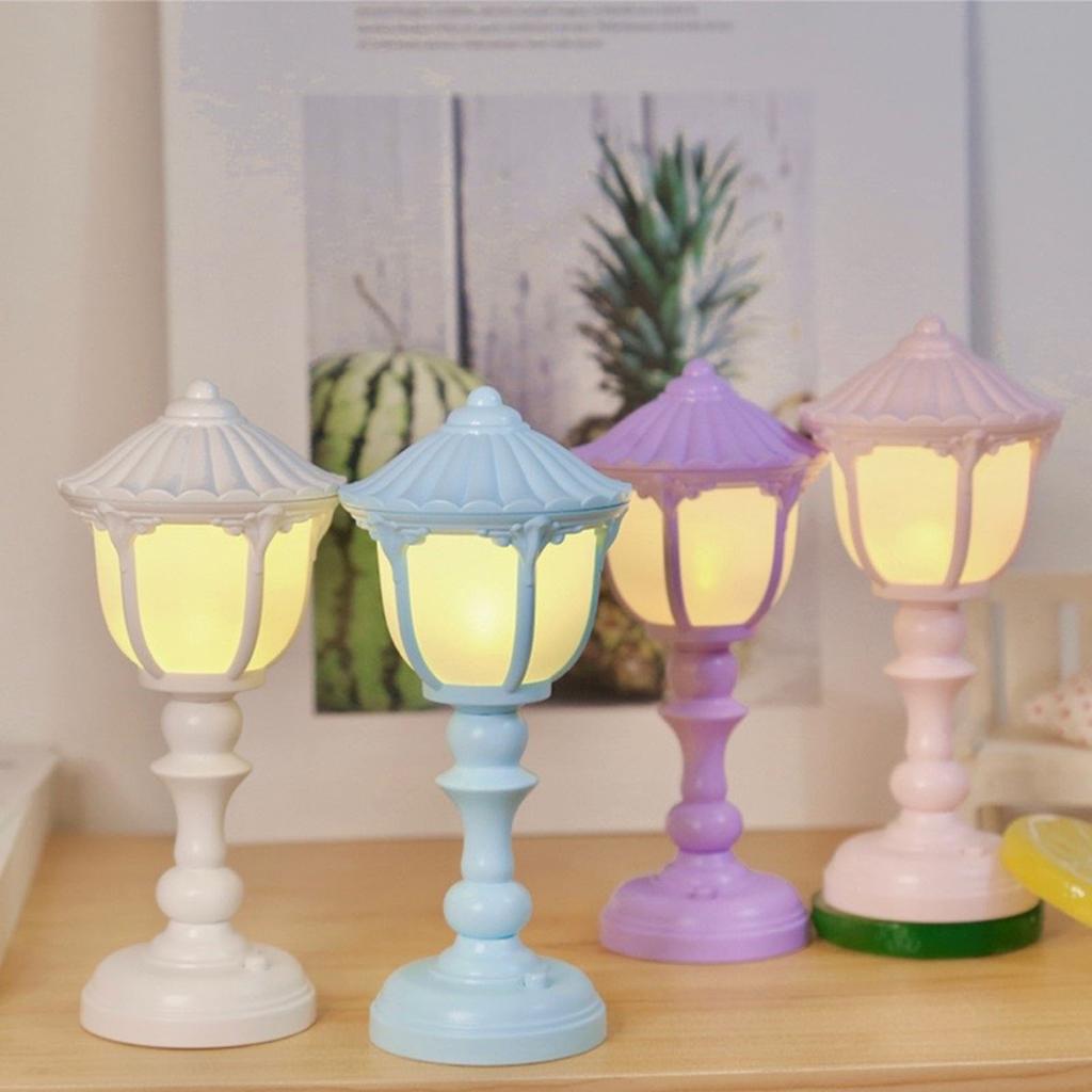 Retro LED Schreibtischlampe USB Ladetischlampe Mini Straßenlaternen Design Nachtlichter Touch Dimmbar Nachttischlampe Zimmerdekor