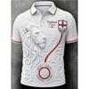 Polo da Calcio da Tifoso dell'Inghilterra Edizione Donna - Stampa 3D - Alla Moda e Comoda - Adatta Sia ad Uomini che a Donne