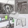 1PC Adhesive Stainless Steel Sponge Holder for Kitchen Sink Waterproof Rustproof Kitchen Caddy Organizer