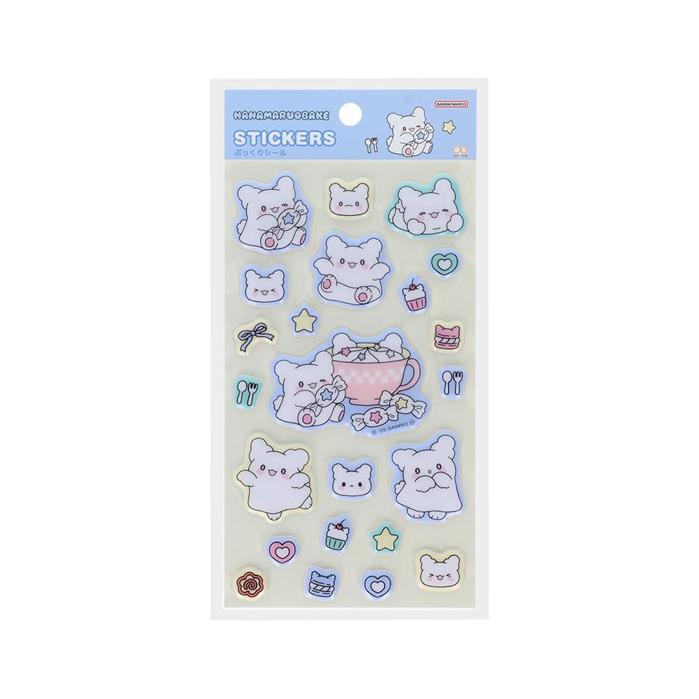 

Stationery Hanamaru Obake Sanrio Characters Puffy S8814350 Sun-Star Sticker, Blue, синий