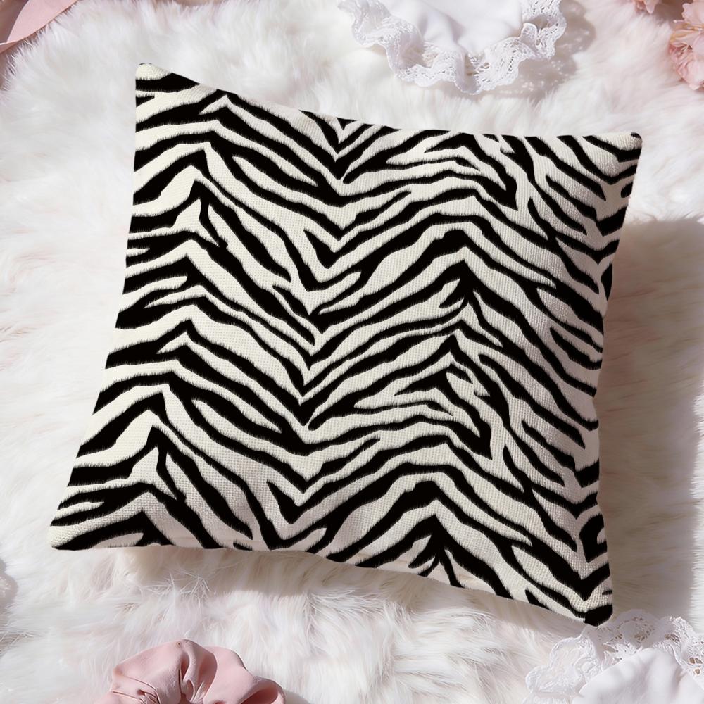 Zebra Stripes Cushion Cover Premium Comfort Reversible Pillow Cove Two in One Design for Any Room  Car Interior