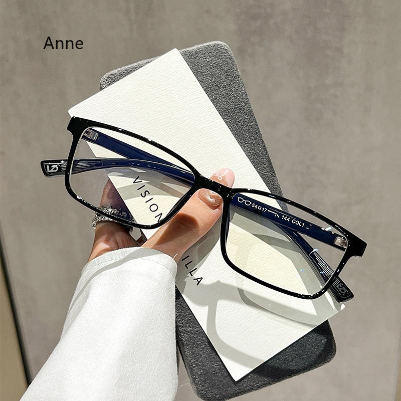Comfortable Rectangular Men Business Full Rim Spectacle Large Frame For Optical Prescription Lenses Blue Light Blocking Glasses
