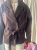 In Stock: Elegant Turn-Down Collar Waist-Cinching Single-Button Coat - European & American Style Fashion 2025