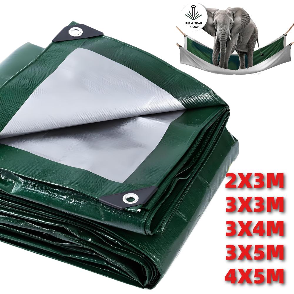 Waterproof Tarpaulin Large Heavy Duty Tarp UV Resistant Rip & Tear Proof Tarpaulin with Grommets Garden Rain Cover Awning Canopy