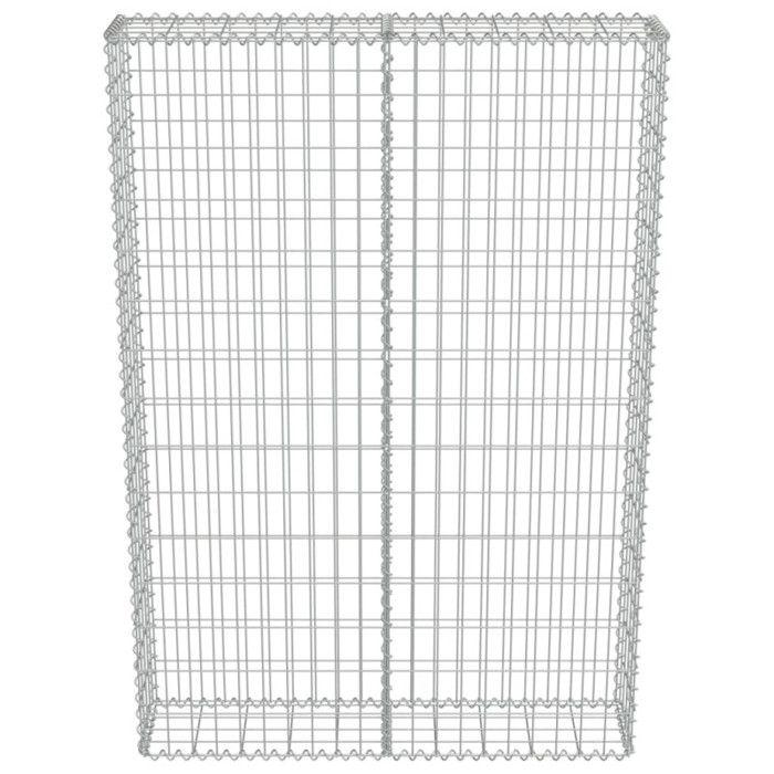VidaXL Gabion Wall Lids Galvanized Steel 100x20x150 Cm Garden Terrace 143579