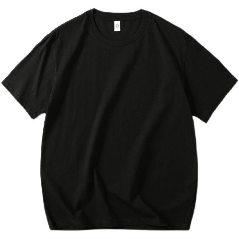 Xinjiang Combed 100% Long-Staple Pure Cotton Short-Sleeved T-Shirt for Men and Women, Loose Casual Summer Solid Color Half-Sleeved T-Shirt