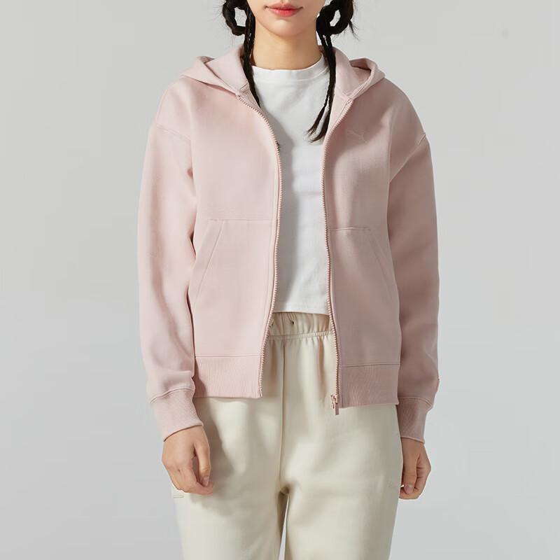 Puma Logo Fitness Training Hooded Jacket Women jackets Pink 631387-91