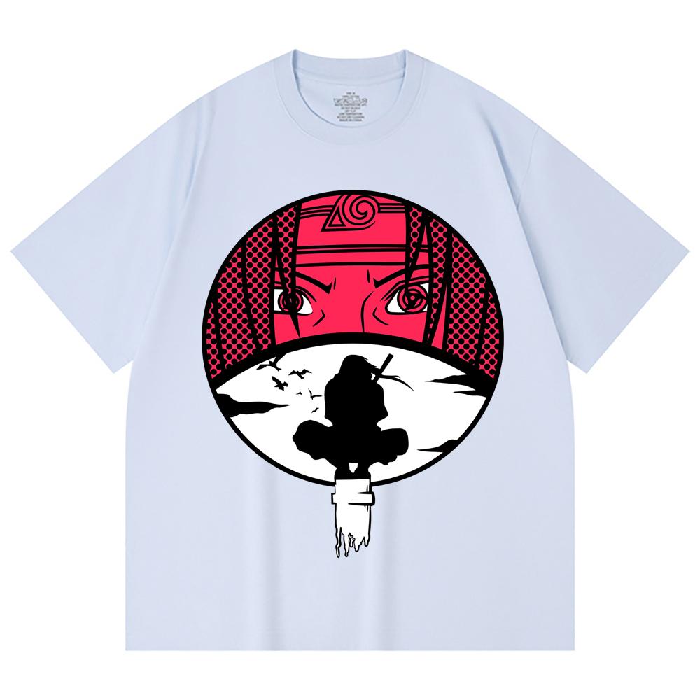 230 Gsm 100% Cotton Naruto V8 Itachi Print Unisex Heavy Cotton T Shirt