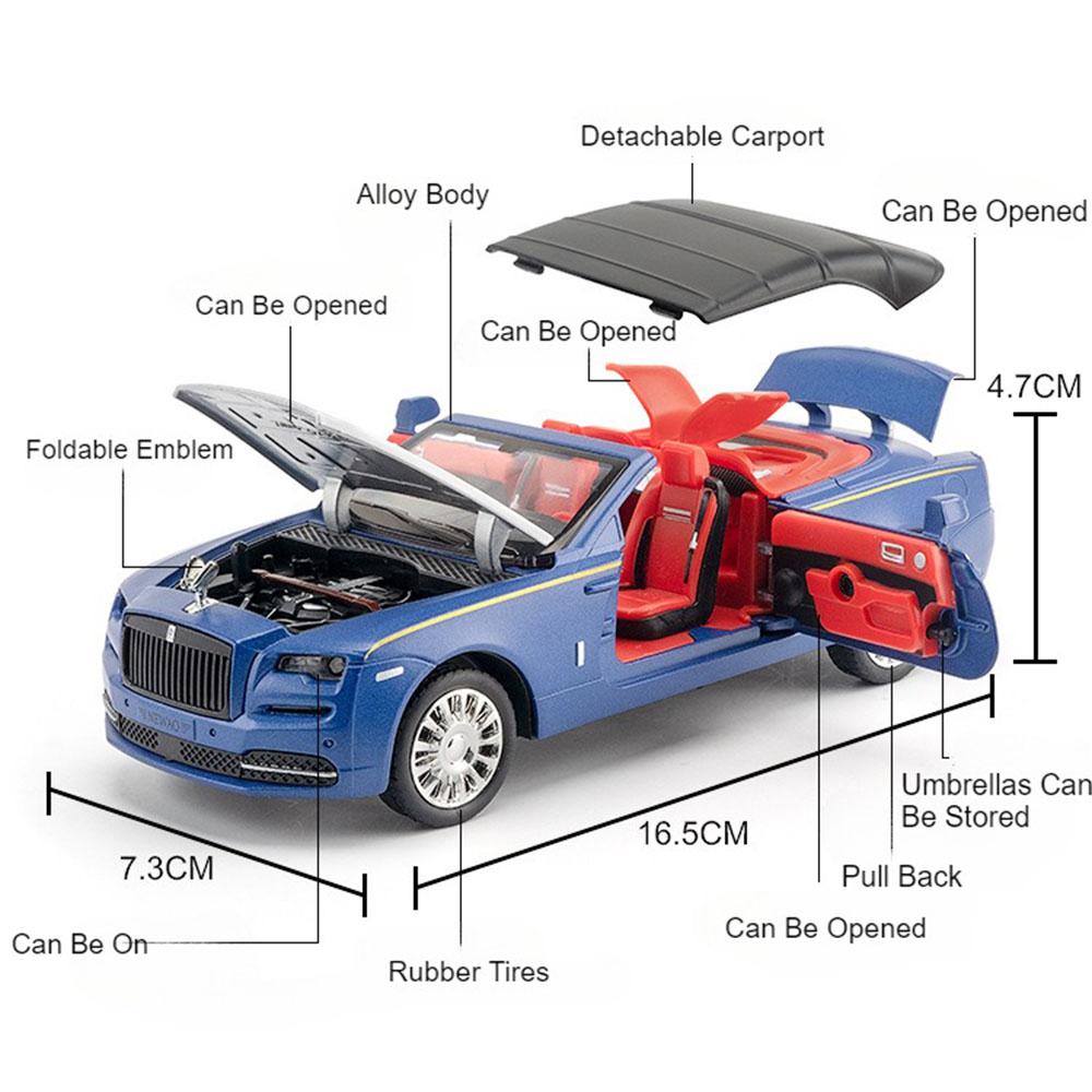 1:32 Rolls Royce Dawn Phantom Legierung Spielzeug Druckguss Modellauto Türen Geöffnet Sound Licht Rückzieher Miniatur Fahrzeug Junge Geburtstagsgeschenk
