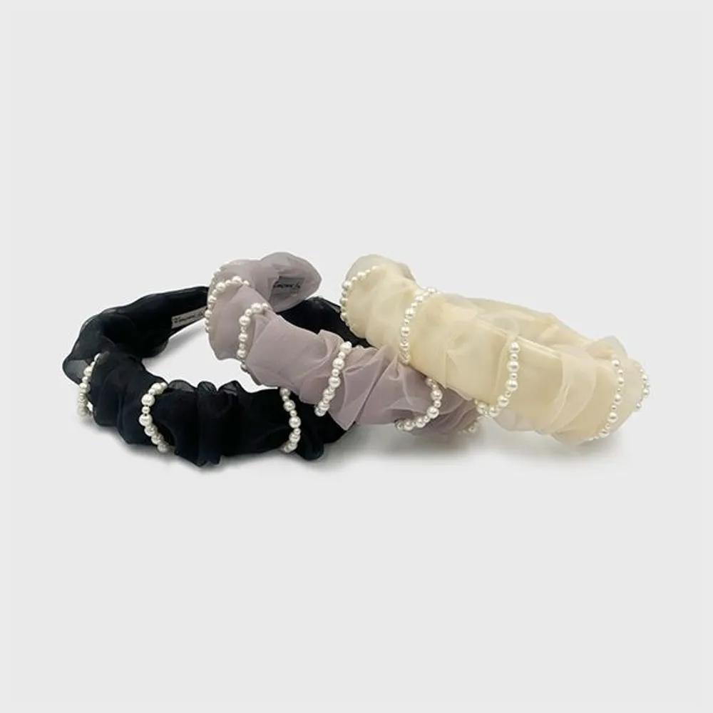 Soft Pearl Shirred Hairband JP-23-316HB