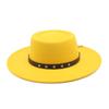 2022 Woolen Hat Women Spring And Autumn French Top Hat White Flat Edge Wide Brim British Men