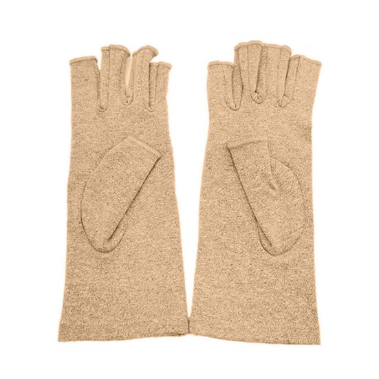 1 Pair Fitness Gloves Breathable Moisture Wicking Half Finger Open Fingers Effective Joint Pain Relief Three Sizes Optional Fingerless