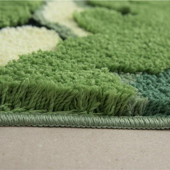Green Moss 3D Soft Pile Bedroom Floor Mat