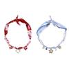 Stylish Silk Scarf Necklace With Alloy Pendants Multilayer Floral Heart Designs Fashion Accessory