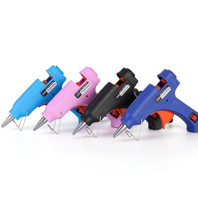 Pistola de Pegamento Termofusible de 20W Mini Doméstica Industrial Pistolas Calor Temperatura Termo Eléctrica Herramienta de Reparación Uso Barras de Pegamento de 7mm