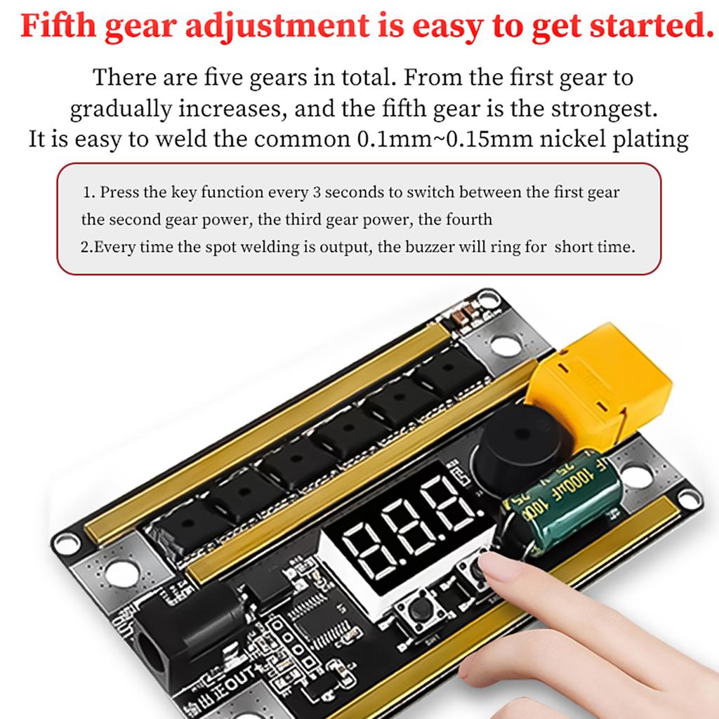 99 Gears of Power Adjustable Mini Spots Welding Machine Control Board for  acid Battery Model Ship Battery Car
