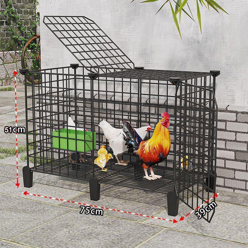 Large Iron Chicken Coop & Rabbit Cage for 20 Birds, 3-Layer, Indoor/Outdoor with Automatic Waste Cleaning