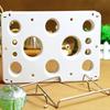 Multi Holes Cream Bag Storage Rack Stainless Steel Feet Decorating Tip Bags Shelf  Pastry