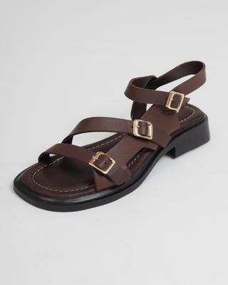 Women's Sandals 289484 36 Brown Leather