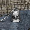 2024 Men's Hip Hop Retro Motorcycle Bell Pendant - European & American Stainless Steel Design