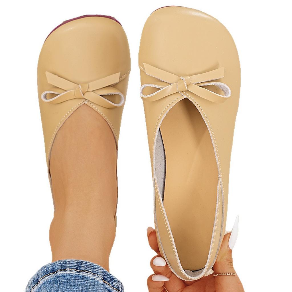 Fashion Women Flat Loafers Soft Leather Slip on Ballet Shoes Ladies Single Shoes Women Round Toe Lightweight Casual Zapatillas De Deport