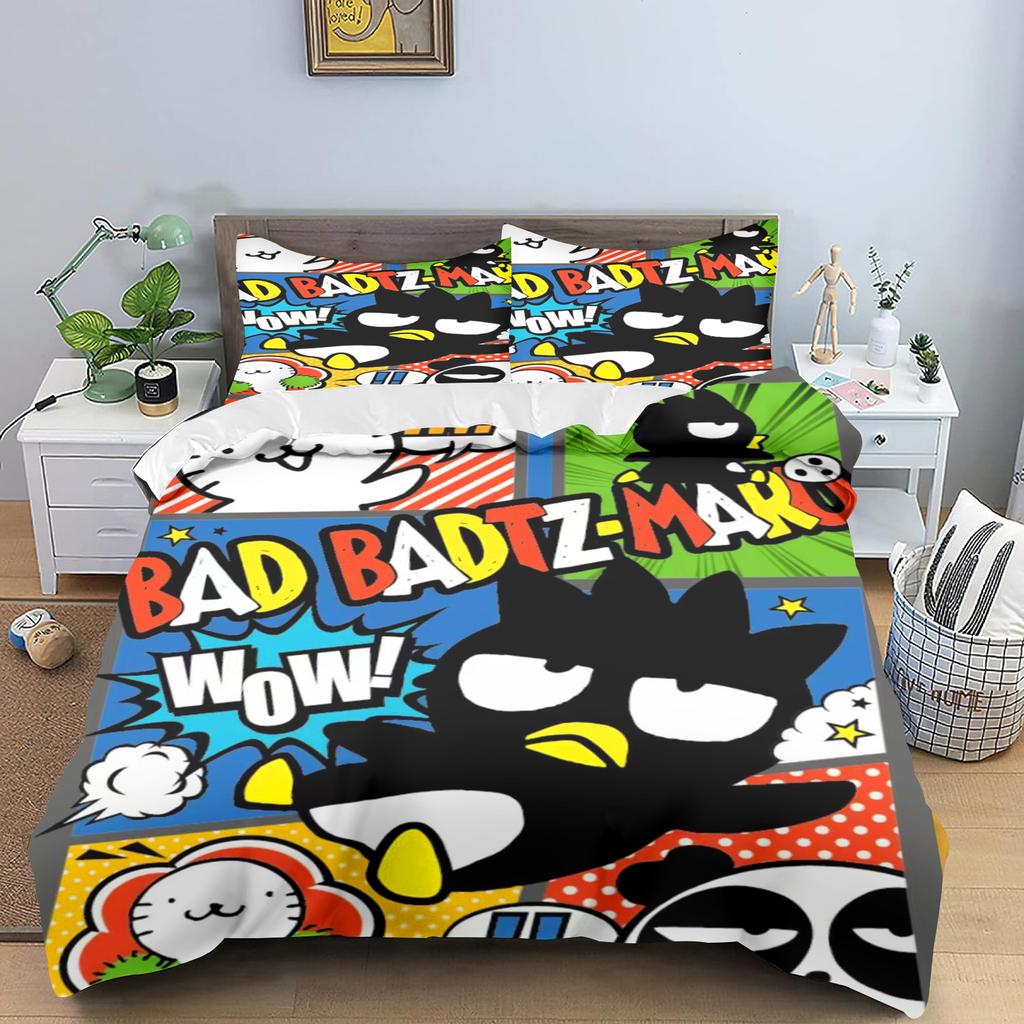 BADTZ-MARU Duvet Cover Cartoon Quilt Home Pillowcase Set Adult Bedroom Children Comforter Bedding