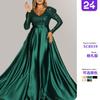 Spring and Summer New Women's Clothing Collar Pendulum Dress, Sexy Long Dress Trailing Banquet Evening Dress