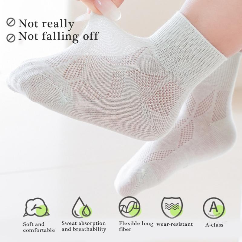 Set of 3 Pair Girls Cotton Ankle Socks Baby Hosiery with Nonslip Elastic Cuffs Design for Toddler Boys Girls Comfort