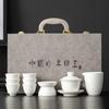 Blue And White Ru Kiln Anti-Scalding Light Luxury Tea Set, Commercial Gift Set, Tea Set, Gift Print
