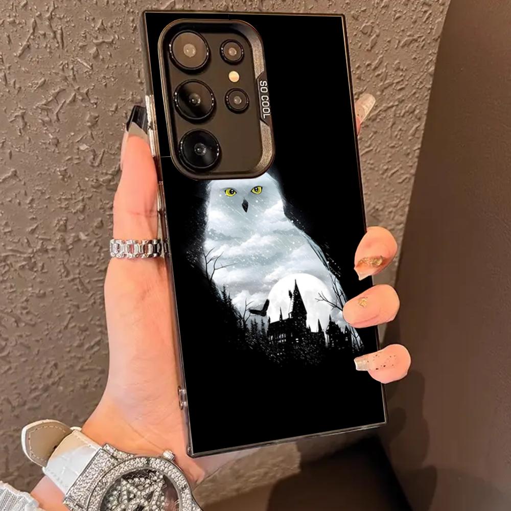 Чехол для телефона Art Potters с изображением совы Гарри Поттера для SAMSUNG Galaxy S26 S25 S24 S23 S22 S21 S20 FE Plus Ultra Galaxy S23plus white