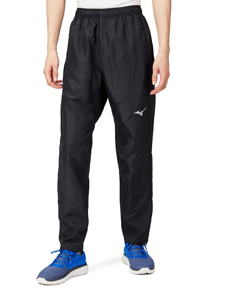 Mizuno Soccer Piste Size 2XL Wear, Pants, Unlined, Water-Repellent, Set, P2MF2G50, Black,