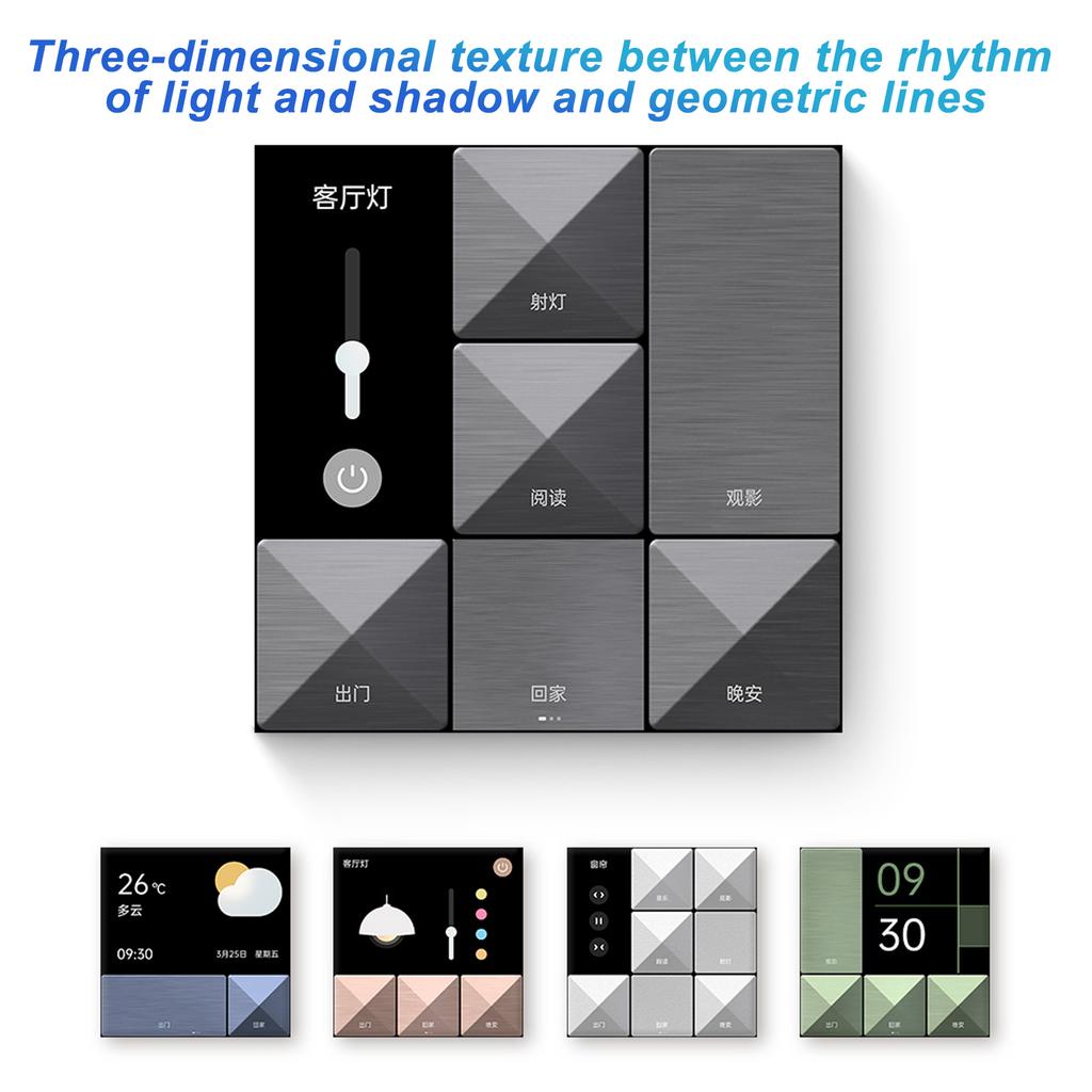 Inteligentní spínač Aqara S1E Dotykové ovládání 4palcový Full LED časovač Kalendář Statistika napájení Nastavení scény