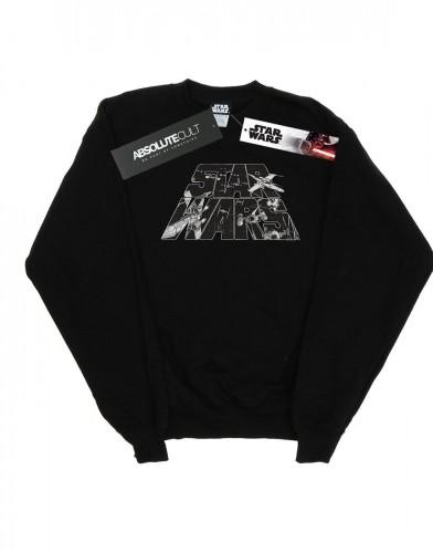 Star Wars Girls Logo Space Sketch Sweatshirt