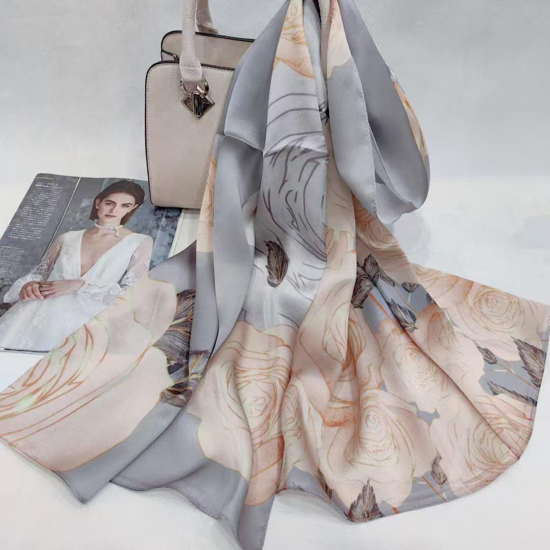 Elegant Women s Mulberry Silk Long Scarf - Autumn/Winter Collection