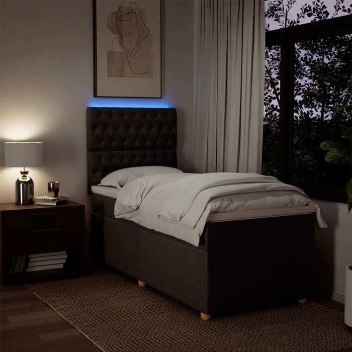 Maison Exclusive - Sommier à lattes de lit avec matelas Marron foncé 90x200 cm