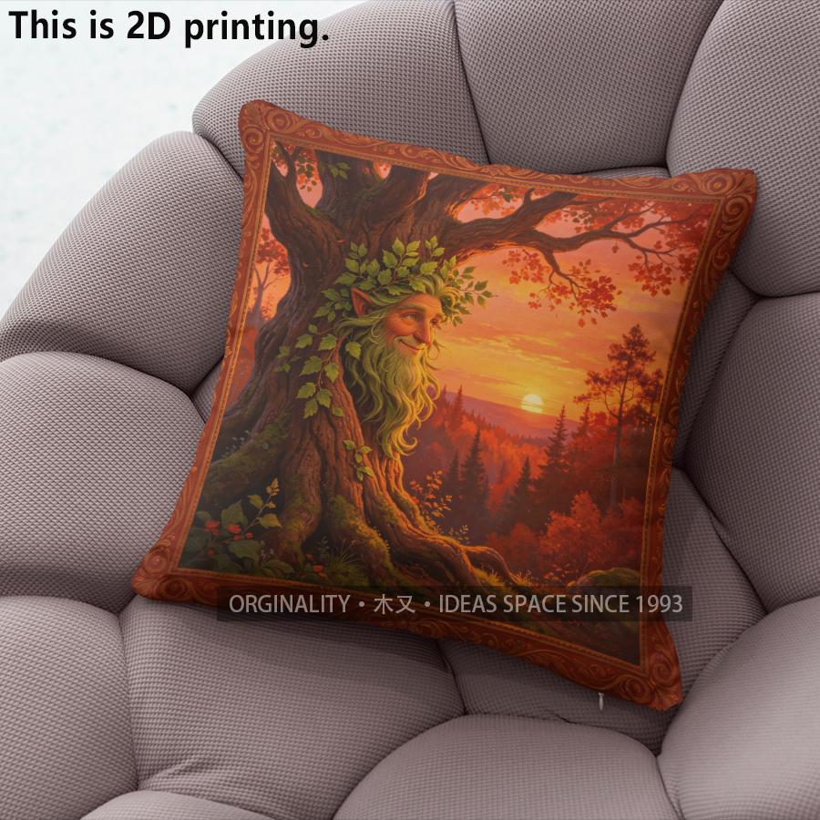 Forest Spirit Tree Of Life Throw Pillow Covers Pattern Cushion Cover Suitable For Sofa Bedroom Car Pillow Cover