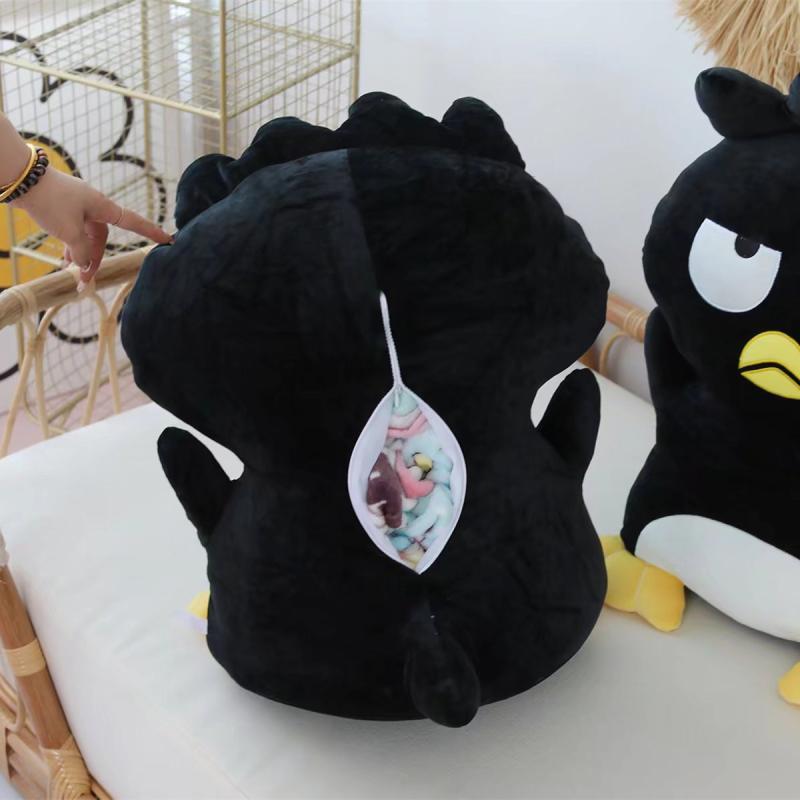 Cartoon Cool Black Penguin Plush Toy With Ultra Soft Short Fur For Kids And Teens